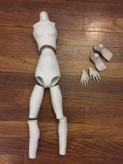 Progress of torso, legs, hands and feet.