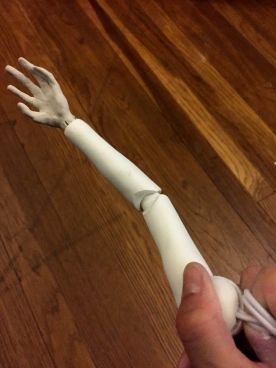 Testing arm joints.